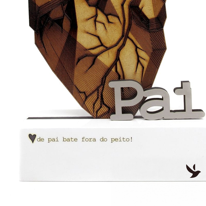 Troféu Coração Geométrico Pai - Image 3