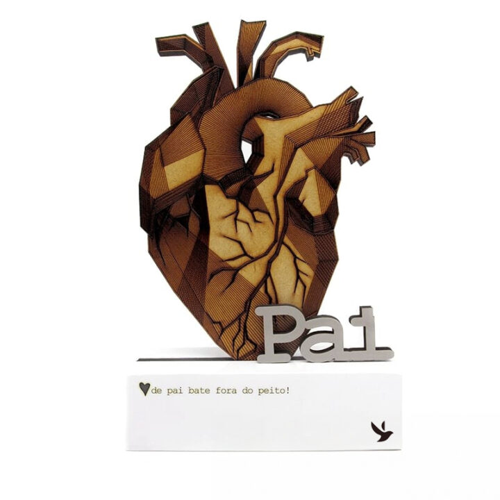 Troféu Coração Geométrico Pai