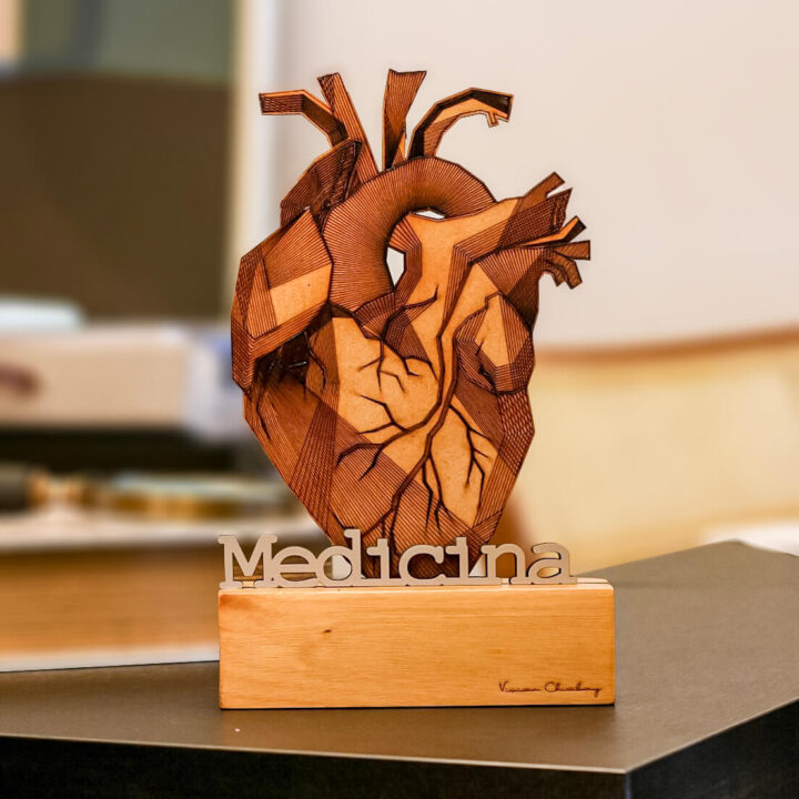 Troféu Coração Geométrico Medicina