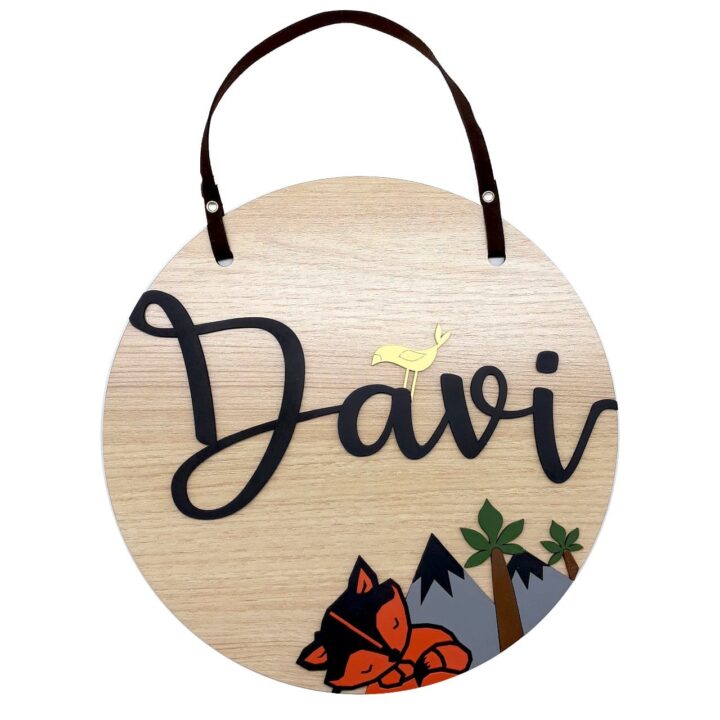 Placa Baby Raposa Floresta