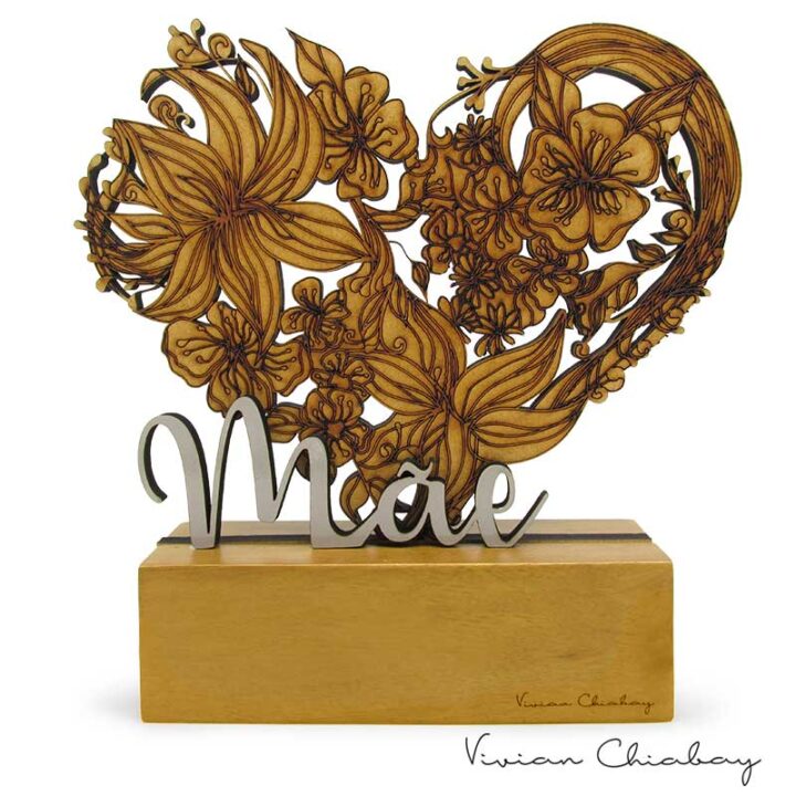 Troféu Coração Floral Mãe