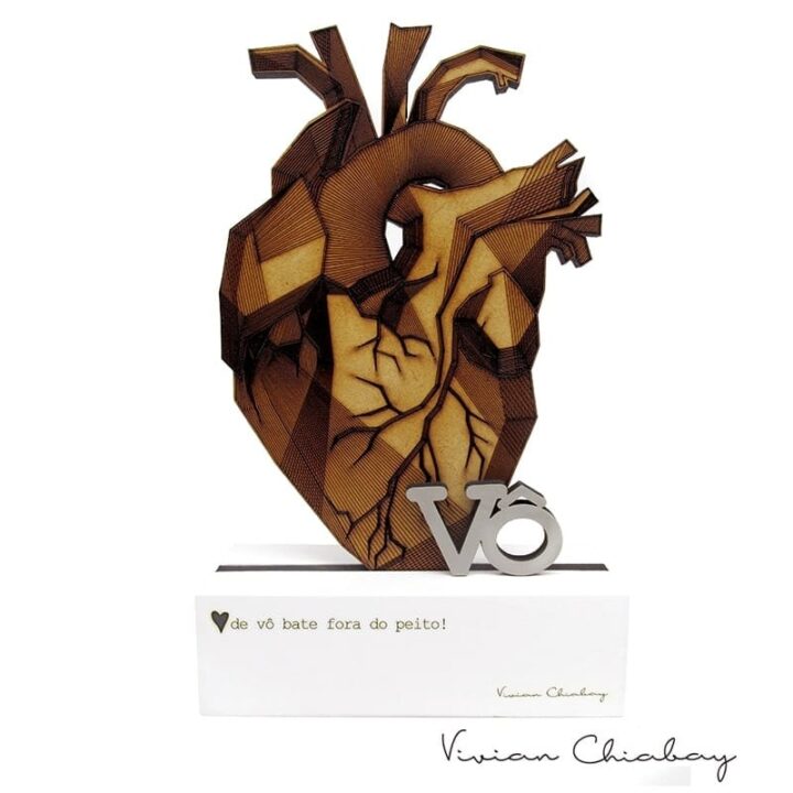 Troféu Coração Geométrico Vô