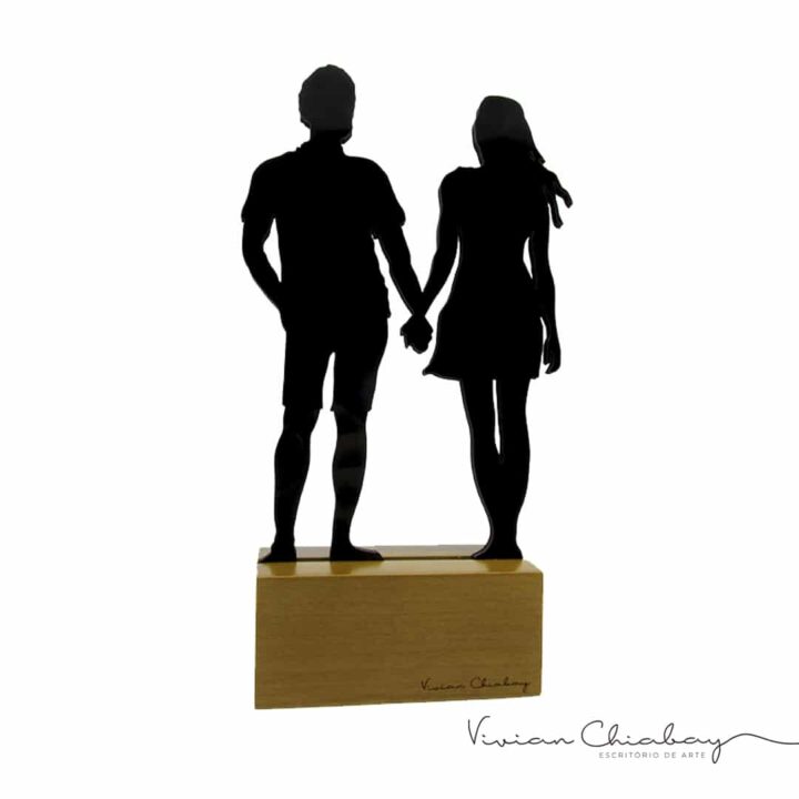 Troféu Silhueta Casal Homem e Mulher