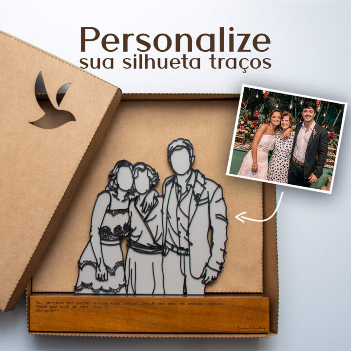 Troféu Silhueta Traços Personalizada