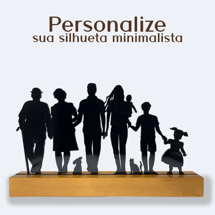Troféu Silhueta Minimalista Personalizada